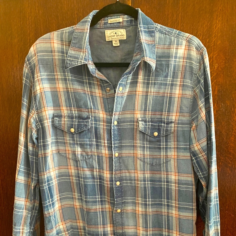 Lucky Brand Flannel Pearl Snap